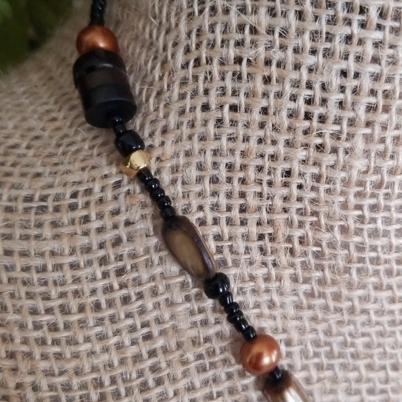 Silpada ~ Earthy 2 Tone Teardrop Pendant Necklace - Picture 3 of 5